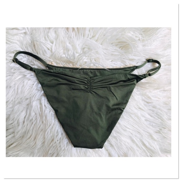 Blue Life Swim Eclipse Bikini Bottoms Fern Green Crochet Detail Boho Size Medium - Picture 4 of 10